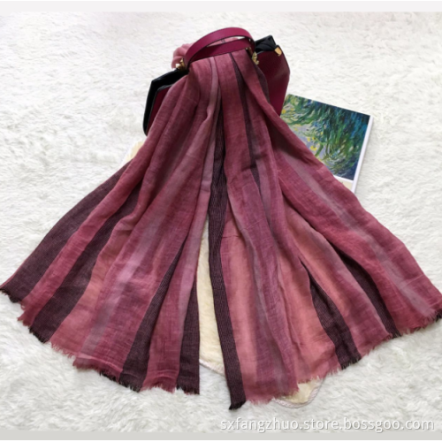ready to ship winter warm wrap striped crinkle scarf